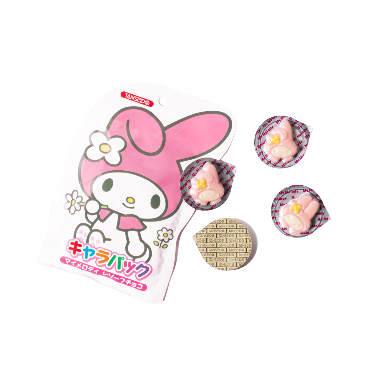 キャラパック マイメロディレリーフチョコ | 駄菓子の丹生堂本舗